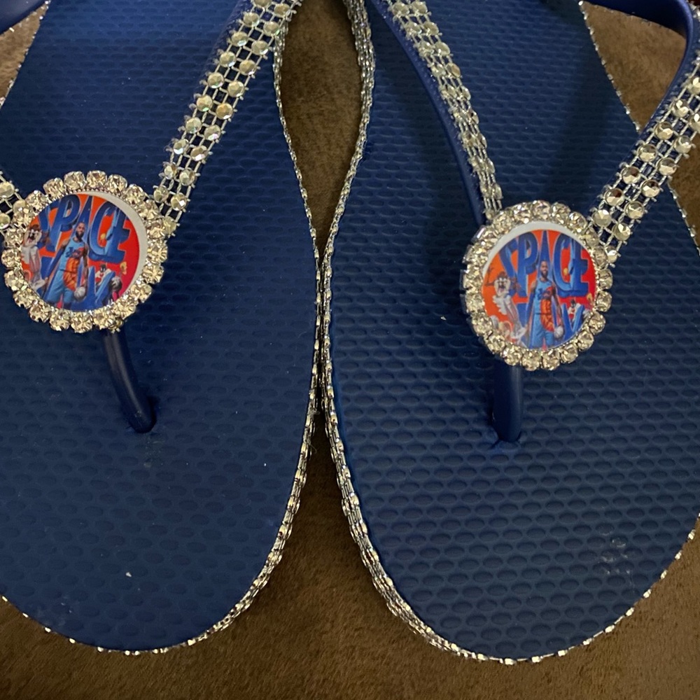 Space jam flip flops